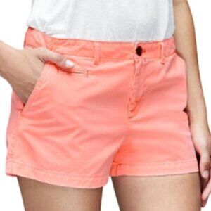 GAP Factory Neon Coral Pink / Orange Cotton 5" In inseam Preppy Short Shorts 4